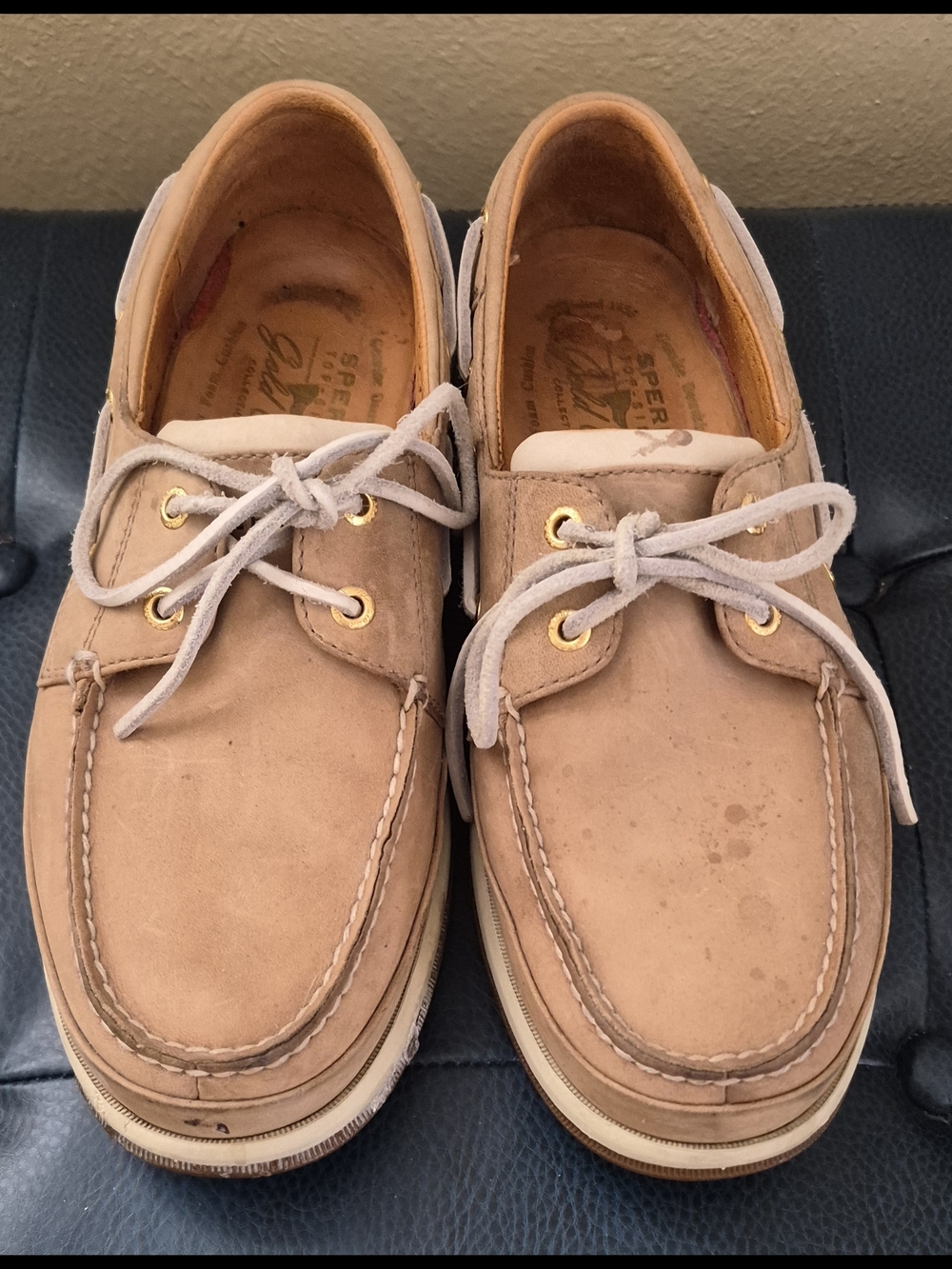 Sperry Tan Leather Boat Shoes - Men sz 9.5 M